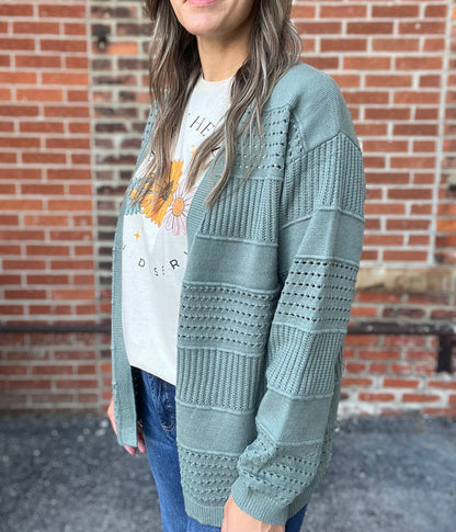 The Emberly Dusty Jade Cardigan
