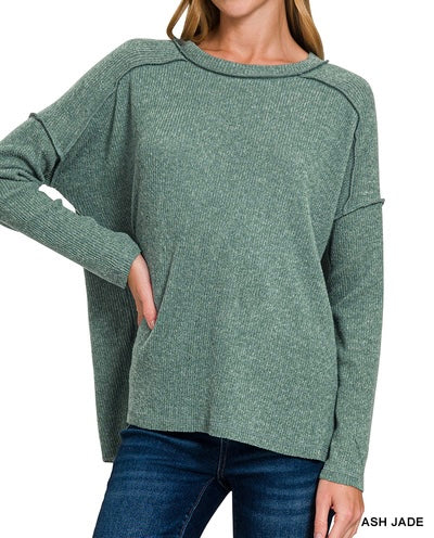 The Floris Ribbed Long Sleeve Top