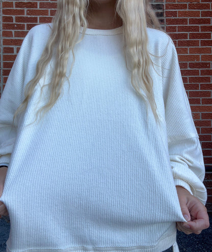 The Luna Reverse Seam Thermal Sweater