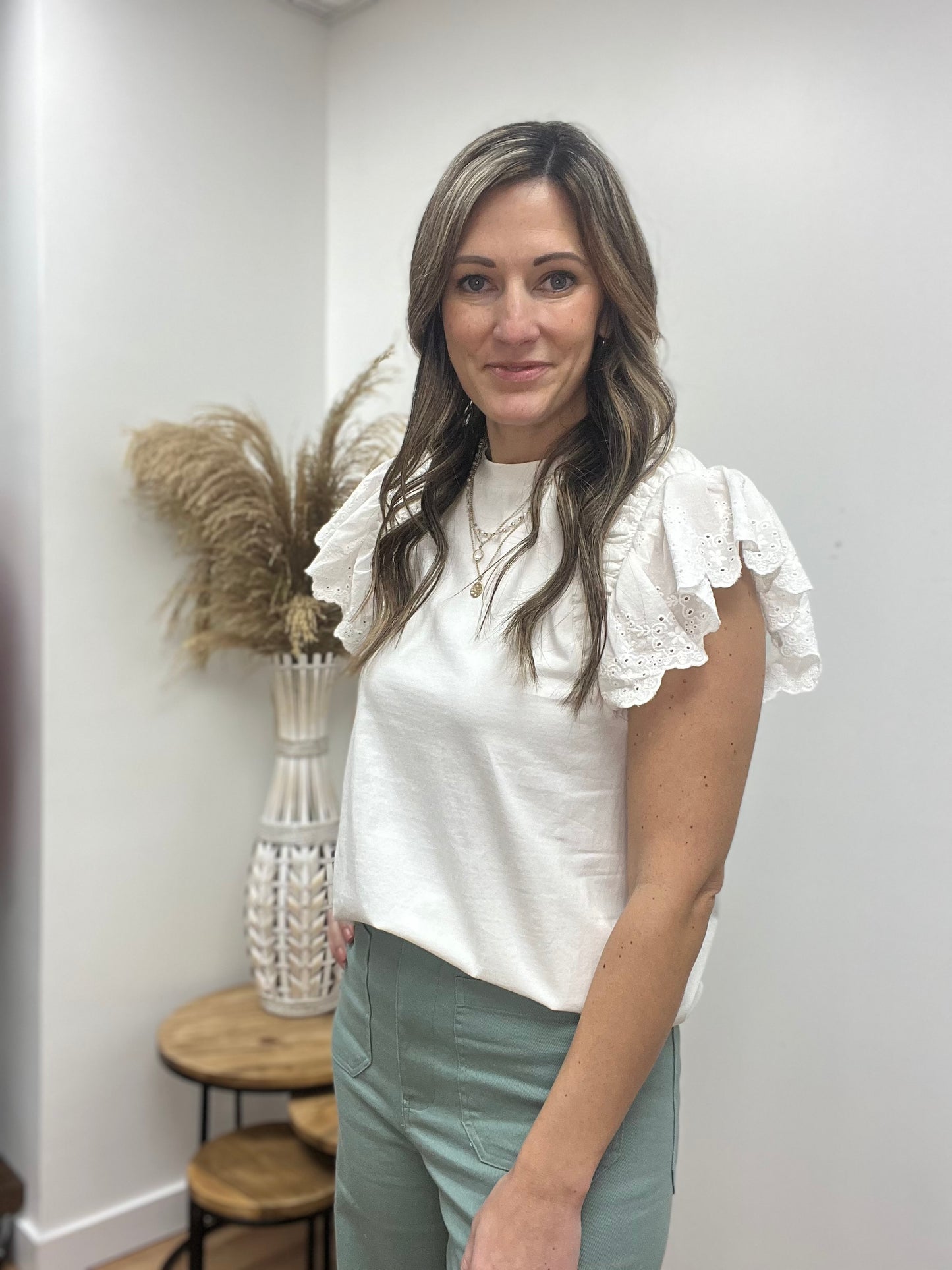 The Phoenix Embroidered Short Sleeve Top