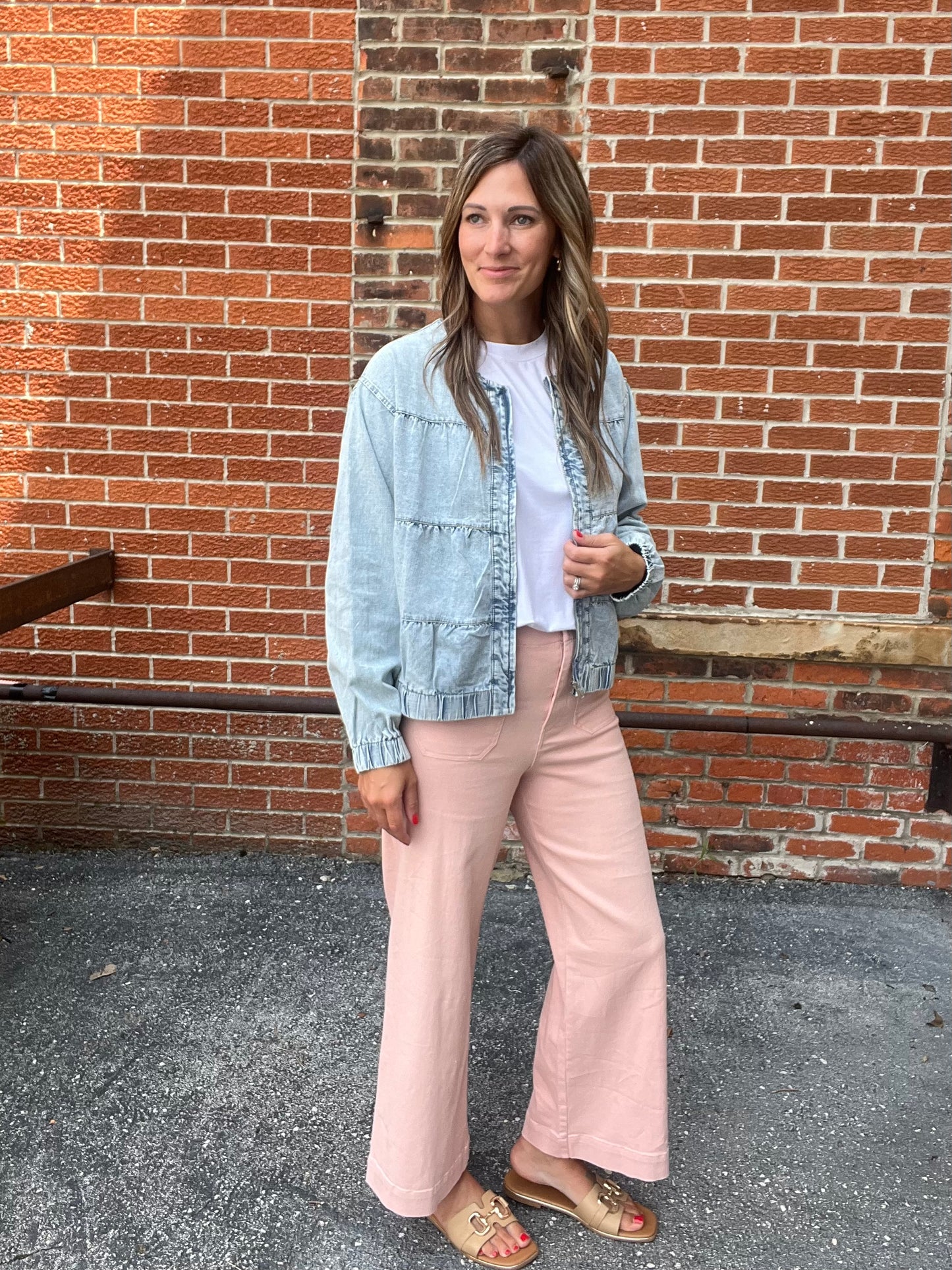 The Macelee Dusty Pink Wide Leg Pants
