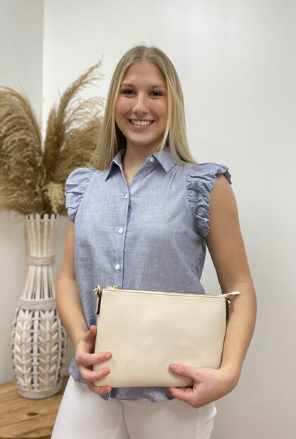 The Bexley Puff Sleeve Button Down