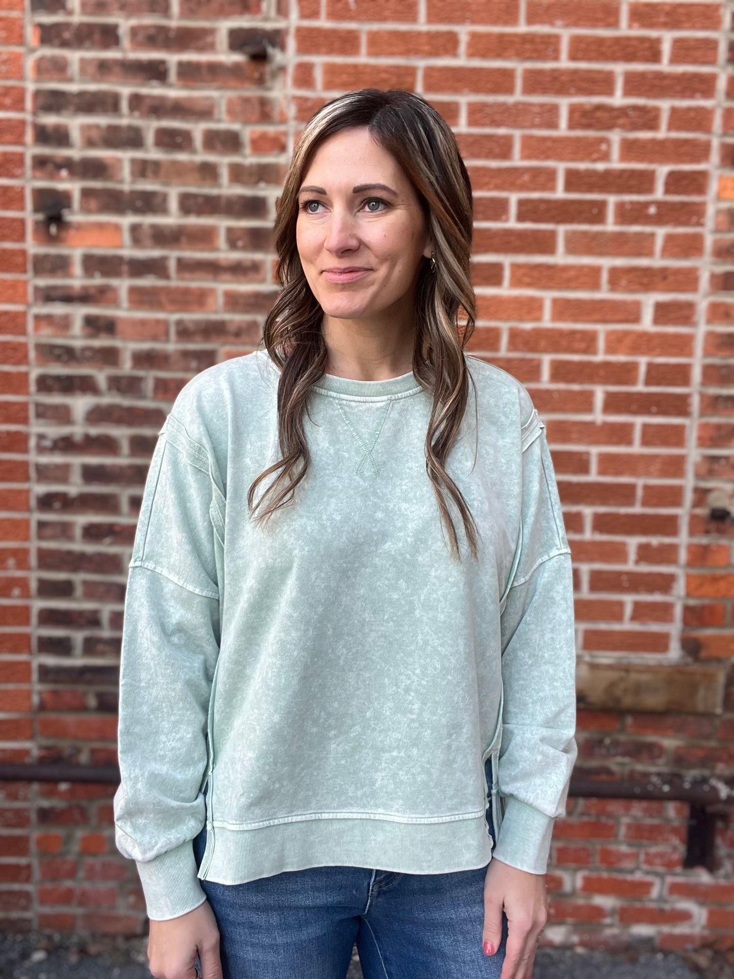 The Zinnia Acid Wash Long Sleeve