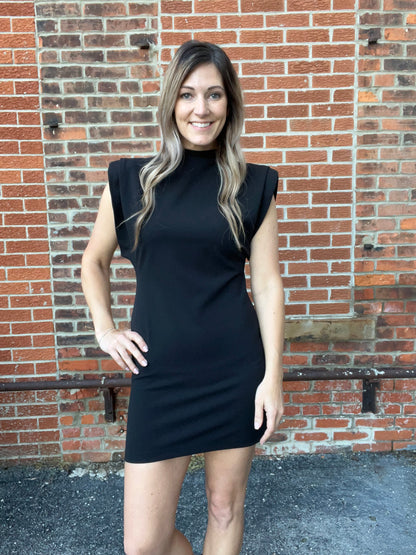 The Black Lexus Short Sleeve Mini Dress