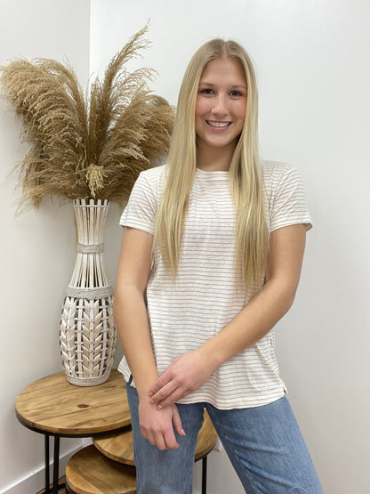 The Knox Lightweight Striped Basic Tee