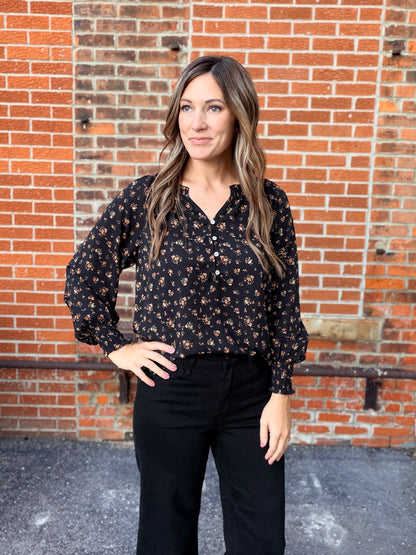The Winifred Long Smocked Cuff Sleeved Blouse