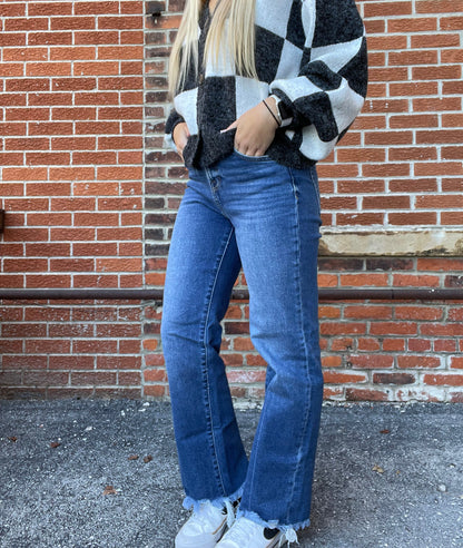 The Shea Raw Straight Leg Jeans