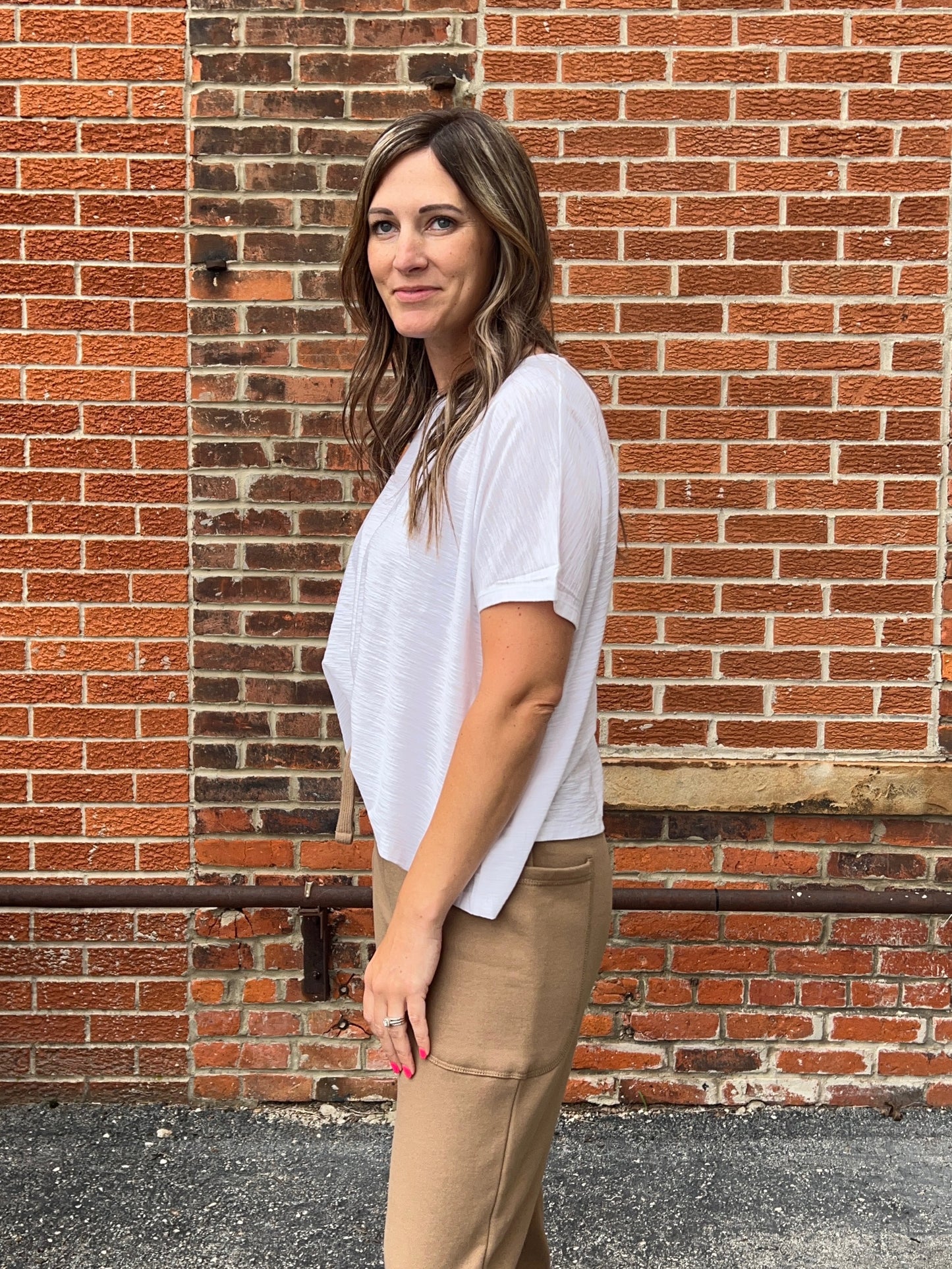 The Kylynn Slub Crop Oversized Tee