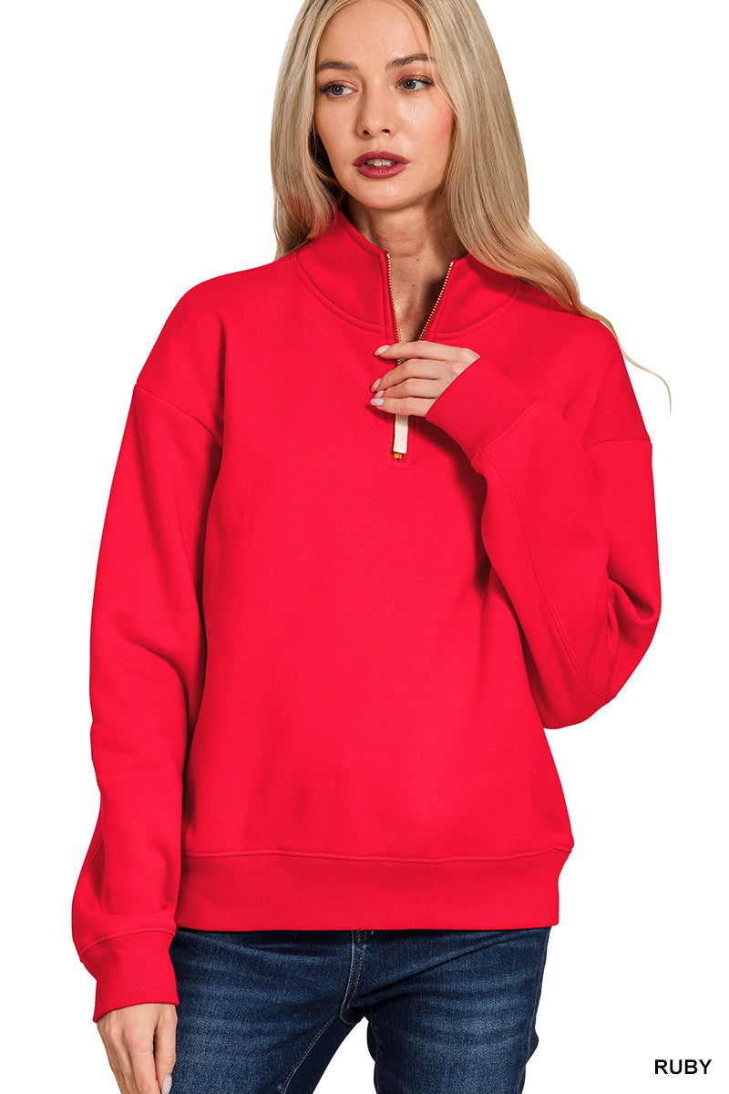 The Talli Quarter Zip Fleece Sweatshirt