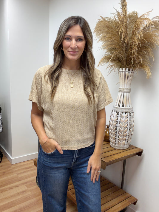 The Mavi Dolman Short Sleeve Knit Top