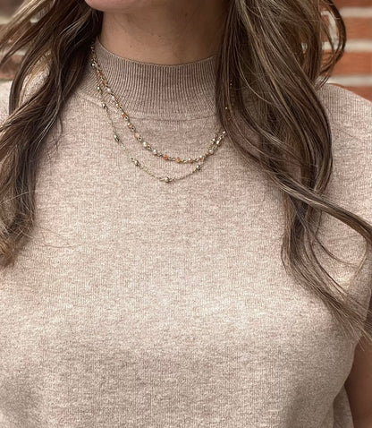 The Lydia Mock Neck Short Sleeve Top