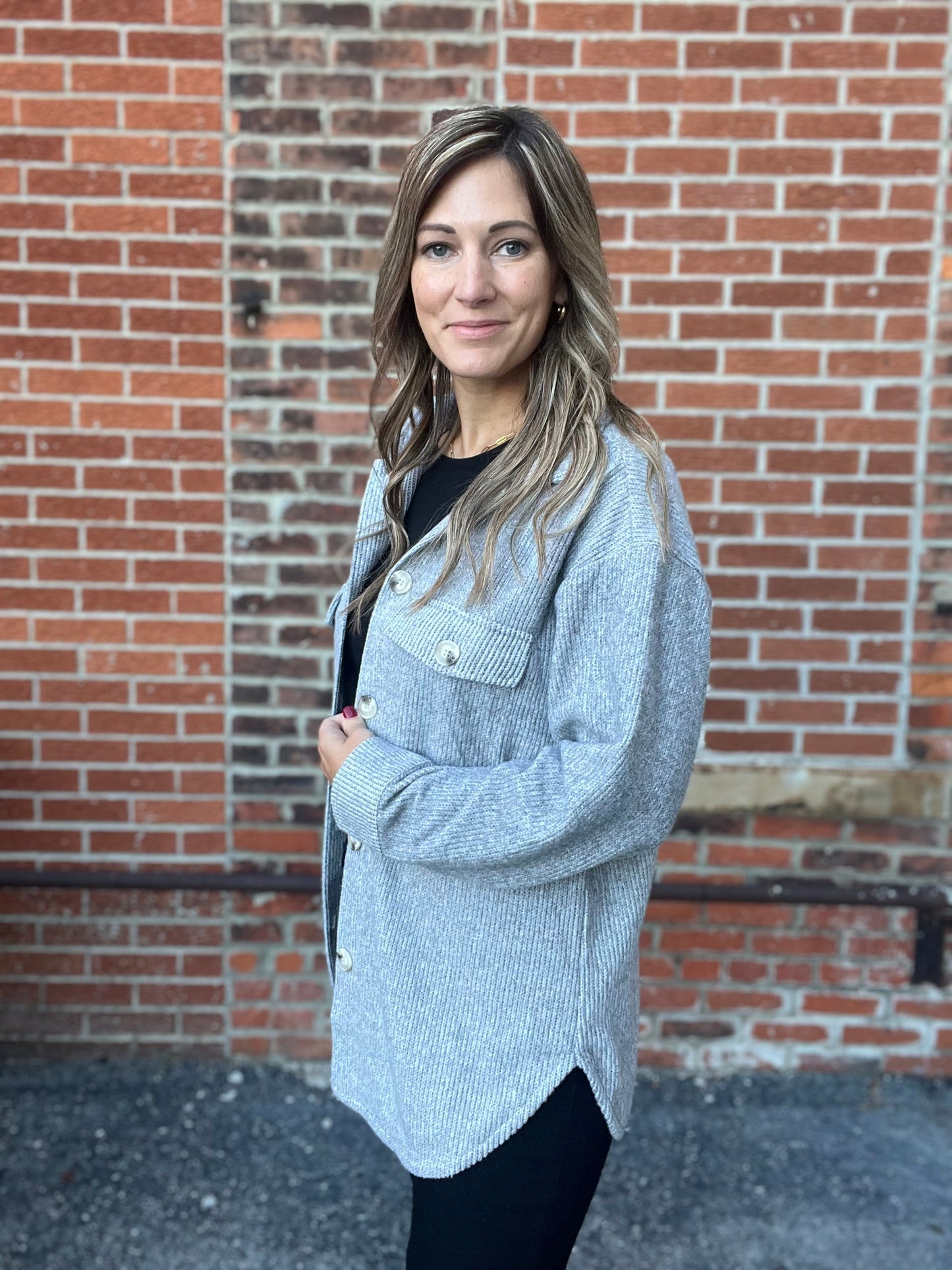 The Akira Brushed Ribbed Knit Shacket