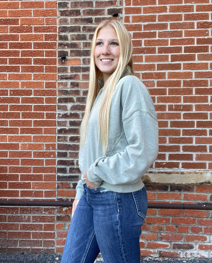 The Kelan Mineral Washed Quarter Zip