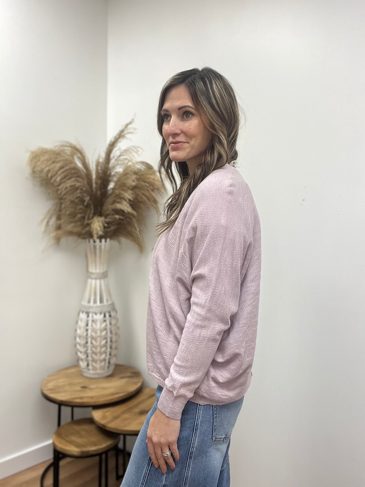 The Kaylynn Dolman Sleeve Slub Cardigan