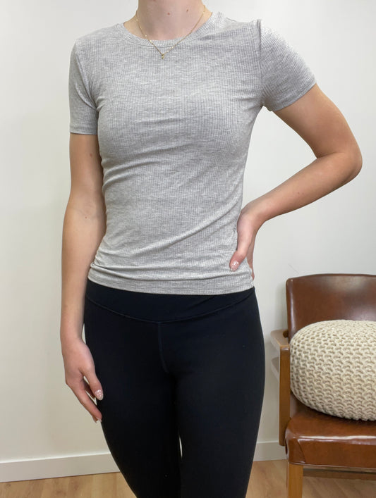 The Sable Simple Ribbed Top