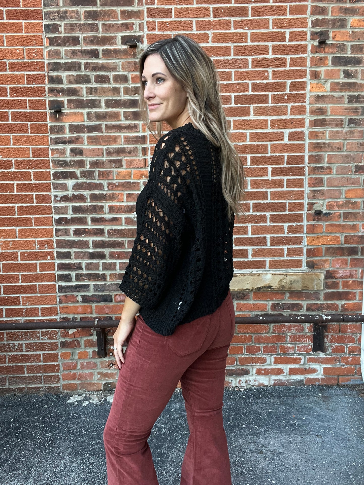 The Vennin Crochet Knit Sweater