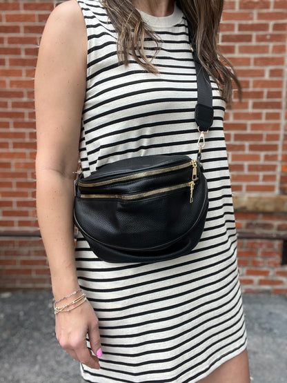 The Eira Sleeveless Striped Day Dress