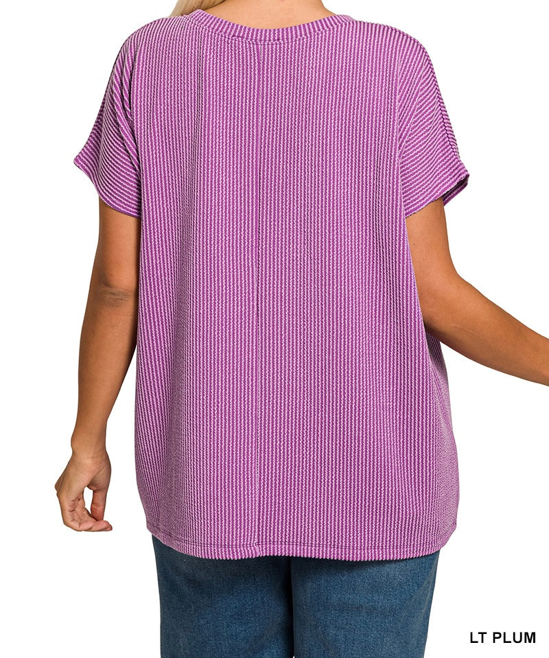 The Delaney Curvy Textured Top