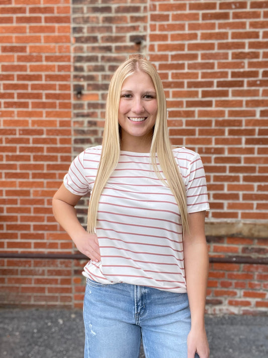 The Adams Soft Fabric Boat Neck Top
