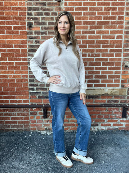 The Cova Mineral Wash Quarter Zip