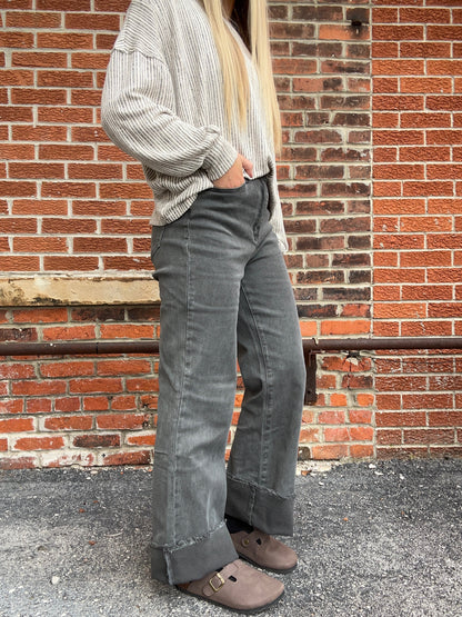 The Smokey Ash Black Full Length Jeans