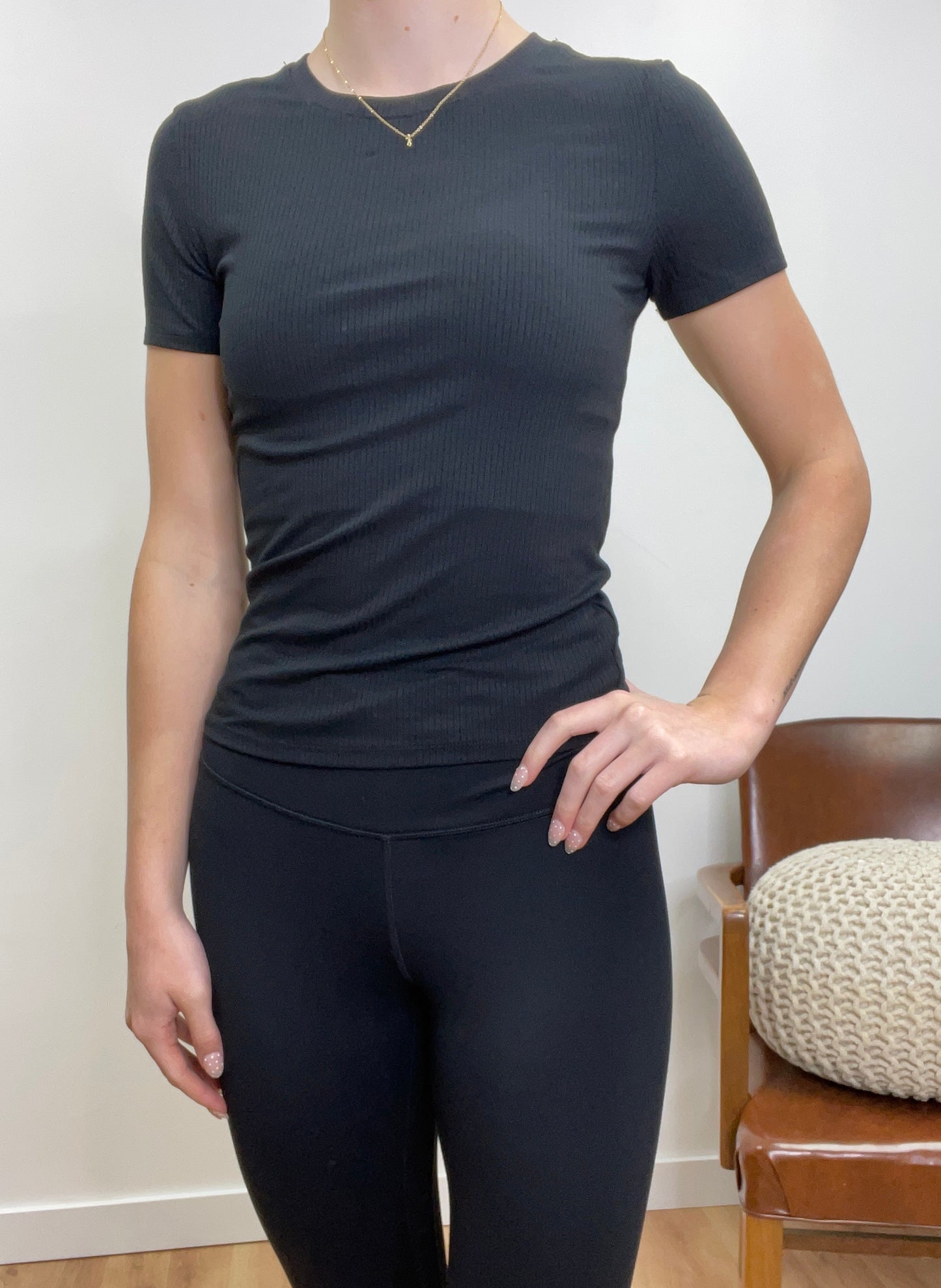 The Sable Simple Ribbed Top