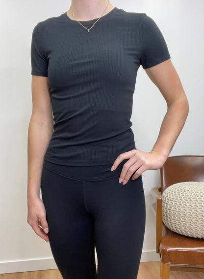 The Sable Simple Ribbed Top