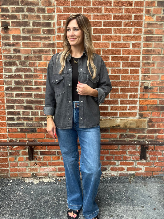 The Saylor Mineral Wash Denim Jacket