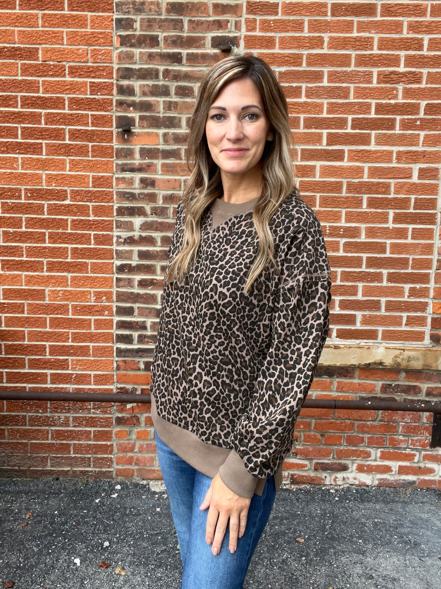 The Mocha Miles Leopard Pullover