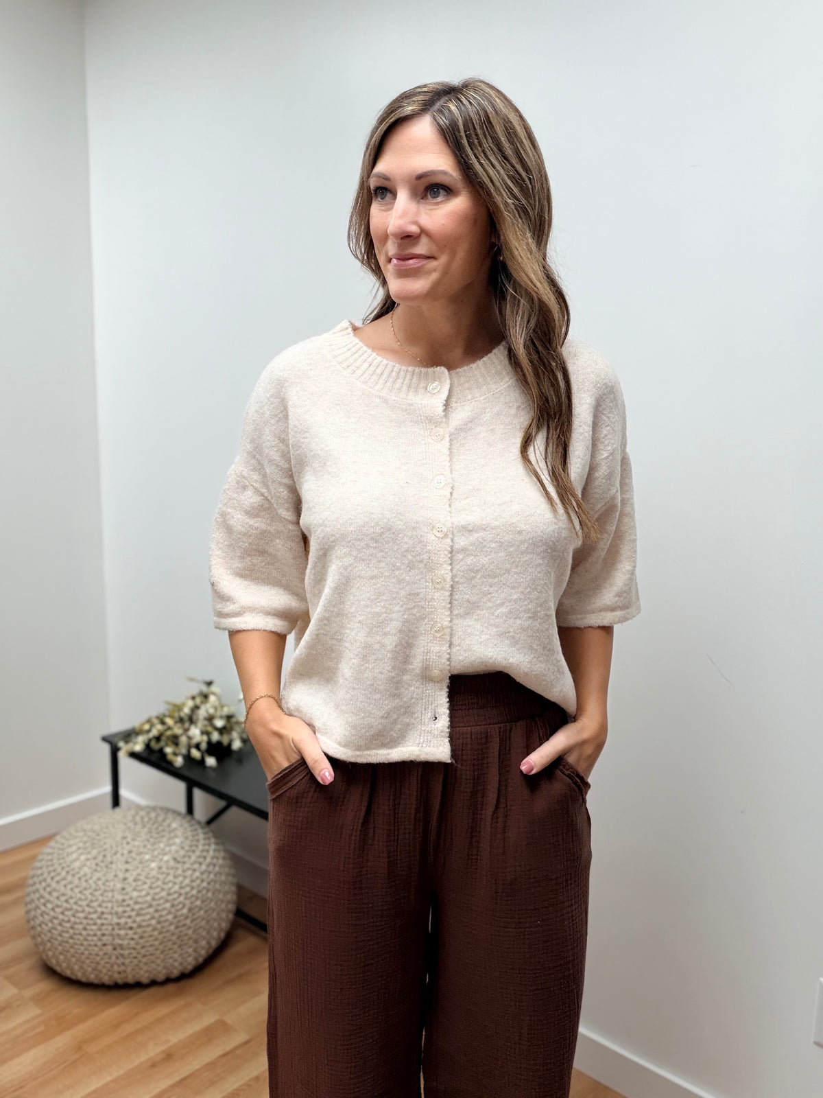 The Madden Quarter Length Wool Blend Cardigan