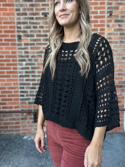 The Vennin Crochet Knit Sweater