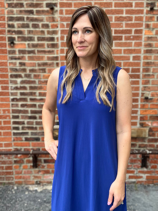 The Fiona Blue Elegant Dress