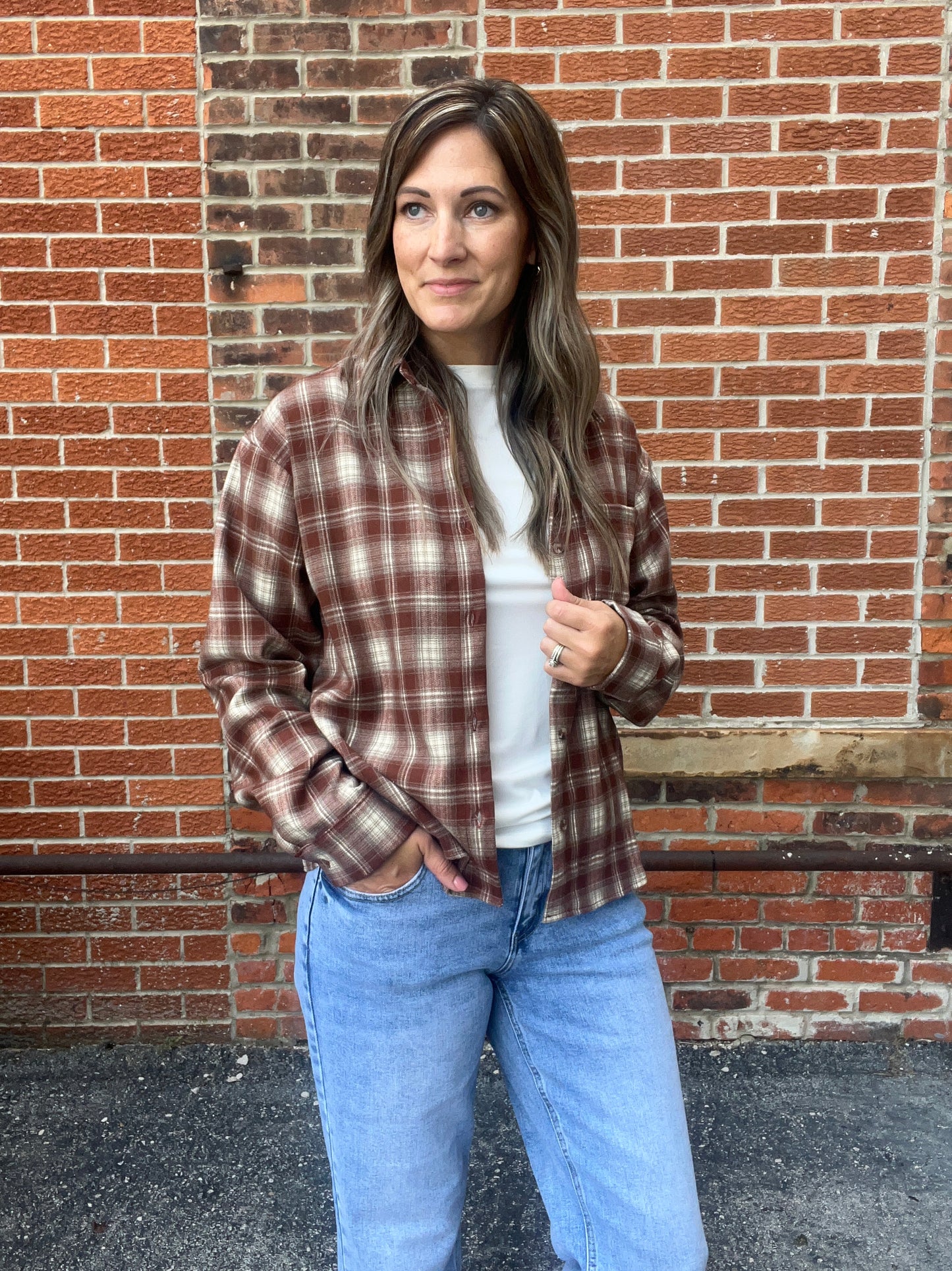 The Beau Rust Plaid Flannel