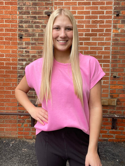 The Saylor Scuba Short Sleeve Top