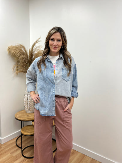 The Charlotte Chambray Button Down