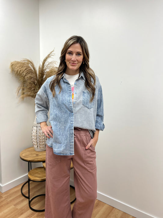 The Charlotte Chambray Button Down