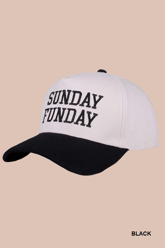 SUNDAY FUNDAY TWO TONE CANVAS HAT