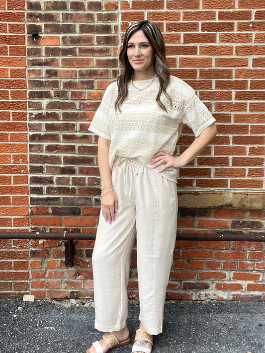 The Decklynn Cropped Pull On Pants