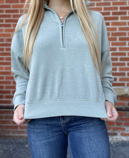 The Kelan Mineral Washed Quarter Zip