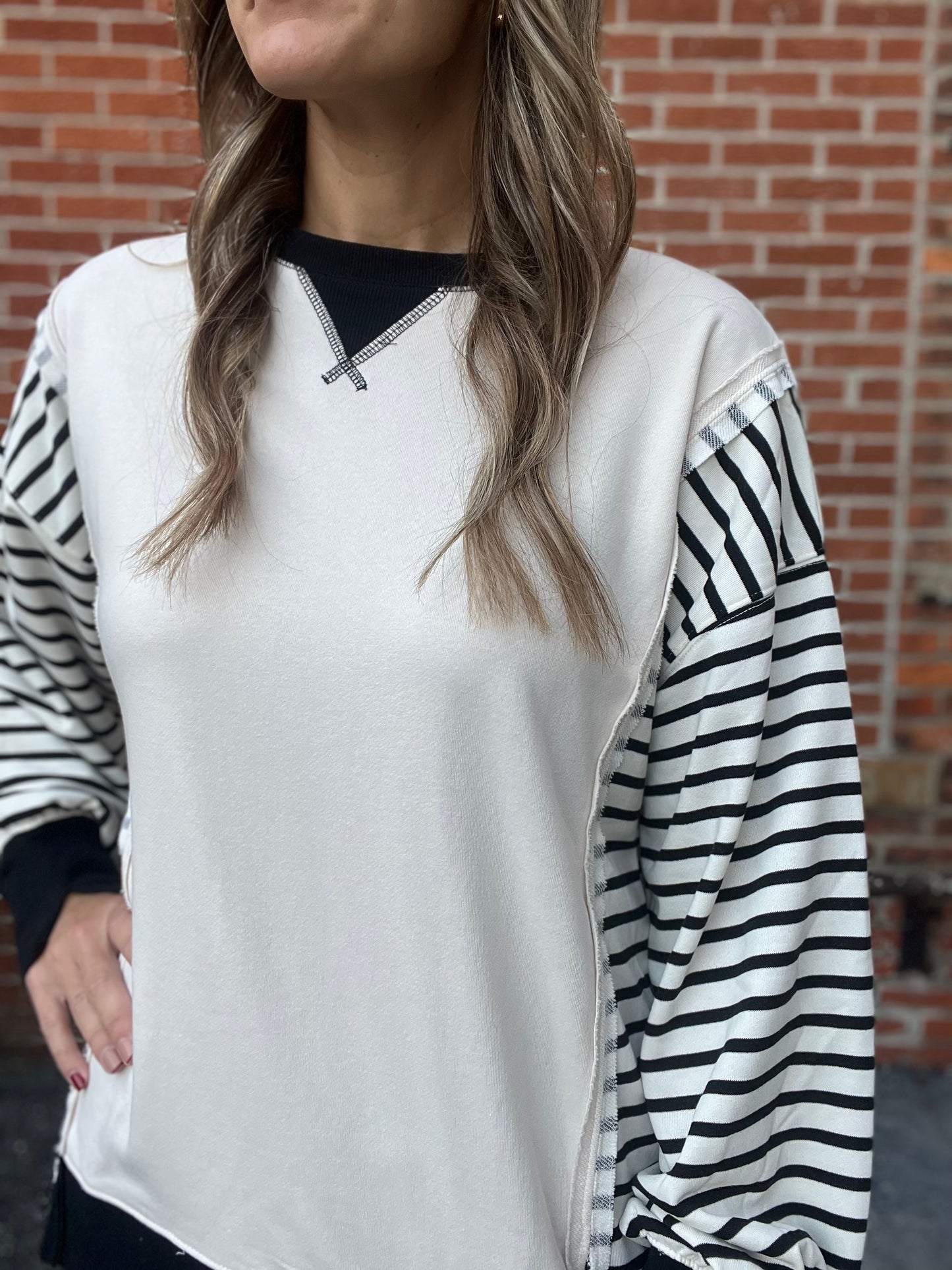 The Zoey Stripped Casual Knit Top