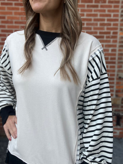 The Zoey Stripped Casual Knit Top