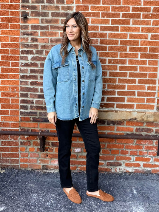 The Mayah Straight Leg Black Jeans
