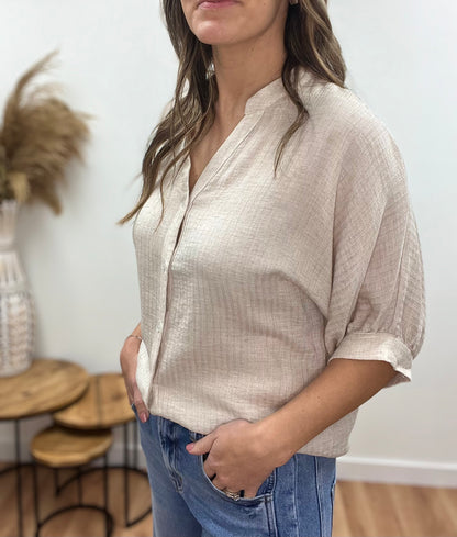 The Leanora Drop Shoulder Dolman Sleeve Top