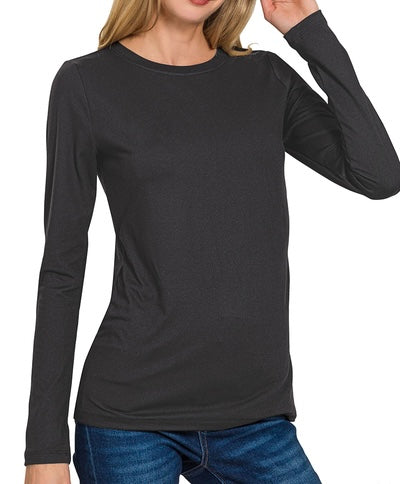 The Kailany Long Sleeve Brushed Basic Top
