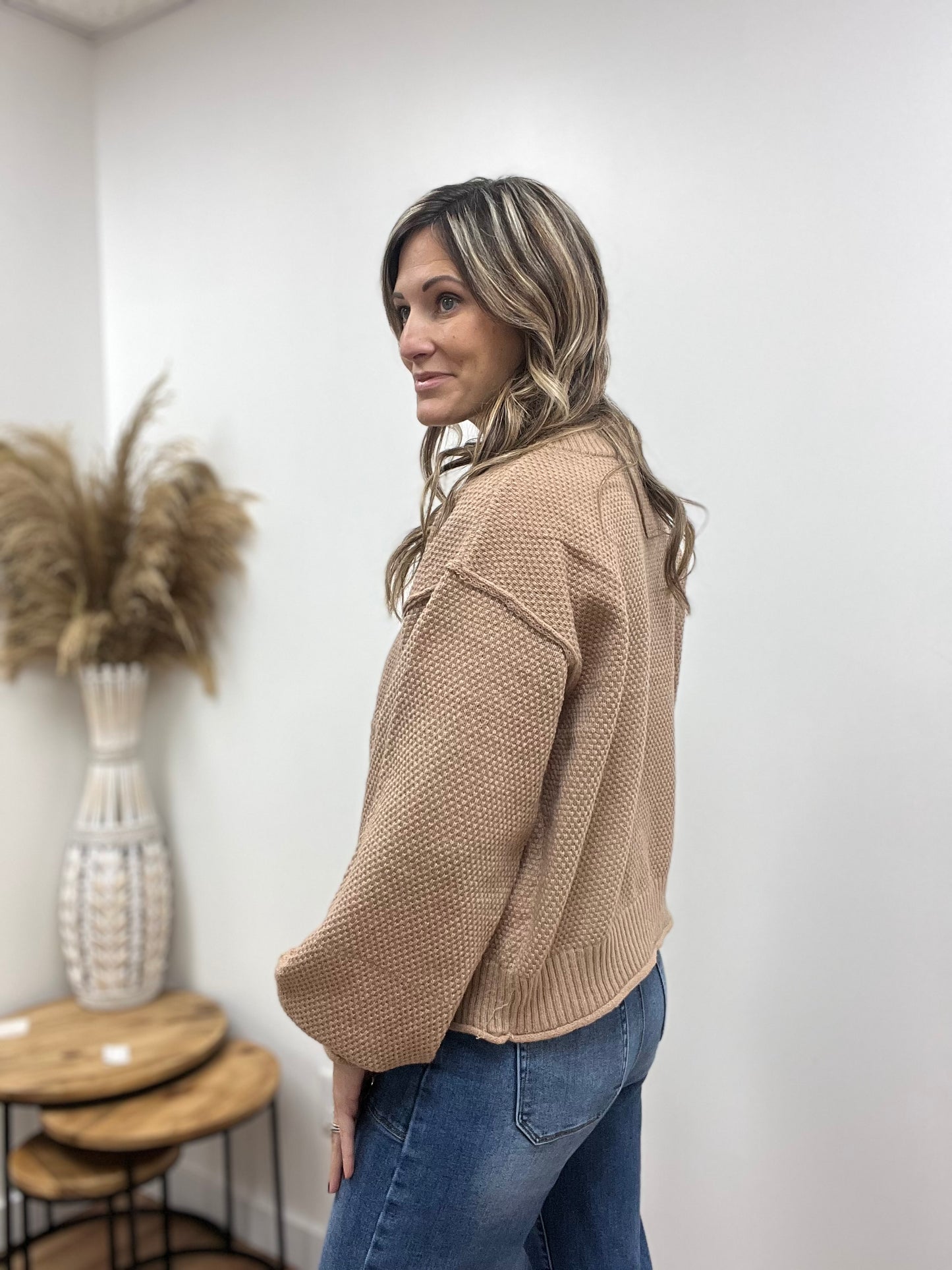 The Maxten Open Front Textured Cardigan