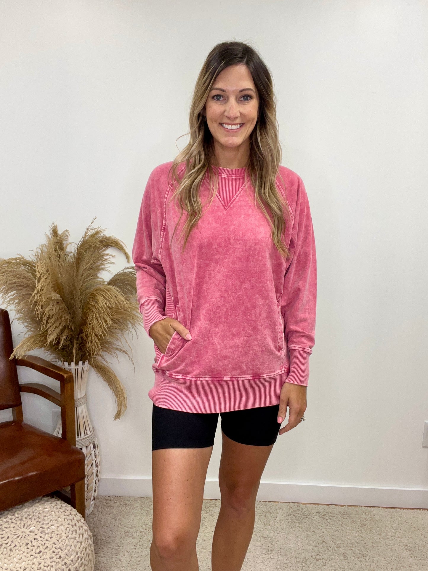 Comfy Cameron Mineral Wash Crewneck