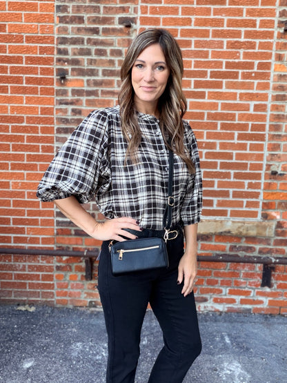 The Harrison Plaid Quarter Length Sleeve