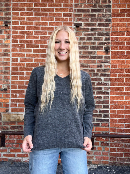 The Lennox Solid V Neck Sweater