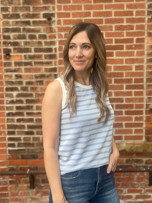 The Charlie Textured Sleeveless Tank Top