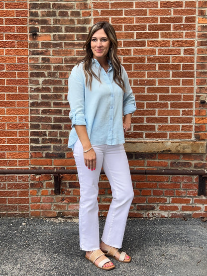 The Emory Gauze Collared Button Down